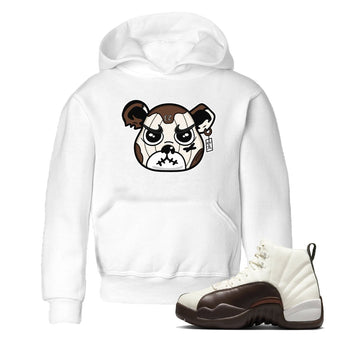 AJ12 Baroque Brown shirts to match jordans Sneaker Bear Face best t shirts to wear with jordans SoleFly x Jordan 12 Baroque Brown match shoes to clothes SNRT Sneaker Tees Youth Baby White 1 tee