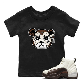 AJ12 Baroque Brown shirts to match jordans Sneaker Bear Face best t shirts to wear with jordans SoleFly x Jordan 12 Baroque Brown match shoes to clothes SNRT Sneaker Tees Youth Baby Black 1 tee