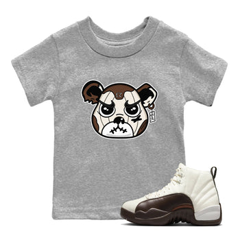 AJ12 Baroque Brown shirts to match jordans Sneaker Bear Face best t shirts to wear with jordans SoleFly x Jordan 12 Baroque Brown match shoes to clothes SNRT Sneaker Tees Youth Baby Heather Grey 1 tee
