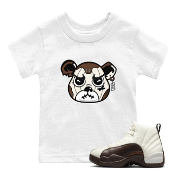 AJ12 Baroque Brown shirts to match jordans Sneaker Bear Face best t shirts to wear with jordans SoleFly x Jordan 12 Baroque Brown match shoes to clothes SNRT Sneaker Tees Youth Baby White 1 tee