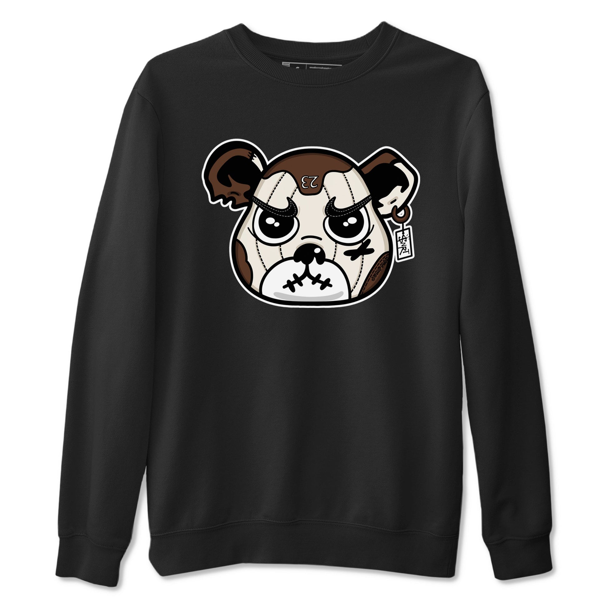 AJ12 Baroque Brown shirts to match jordans Sneaker Bear Face best t shirts to wear with jordans SoleFly x Jordan 12 Baroque Brown match shoes to clothes SNRT Sneaker Tees unisex cotton Black 2 shirts