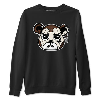 AJ12 Baroque Brown shirts to match jordans Sneaker Bear Face best t shirts to wear with jordans SoleFly x Jordan 12 Baroque Brown match shoes to clothes SNRT Sneaker Tees unisex cotton Black 2 shirts