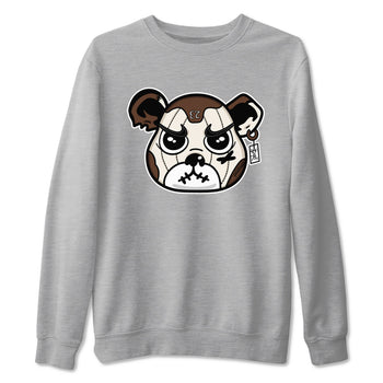 AJ12 Baroque Brown shirts to match jordans Sneaker Bear Face best t shirts to wear with jordans SoleFly x Jordan 12 Baroque Brown match shoes to clothes SNRT Sneaker Tees unisex cotton Heather Grey 2 shirts