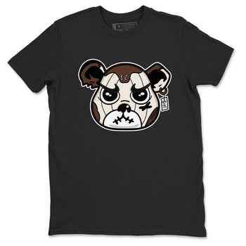 AJ12 Baroque Brown shirts to match jordans Sneaker Bear Face best t shirts to wear with jordans SoleFly x Jordan 12 Baroque Brown match shoes to clothes SNRT Sneaker Tees unisex cotton Black 2 shirts