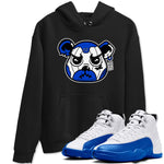 12s Blueberry shirts to match jordans Sneaker Bear Face best t shirts to wear with jordans AJ12 White and Game Royal match shoes to clothes SNRT Sneaker Tees unisex cotton Black 1 shirts