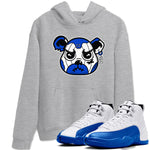 12s Blueberry shirts to match jordans Sneaker Bear Face best t shirts to wear with jordans AJ12 White and Game Royal match shoes to clothes SNRT Sneaker Tees unisex cotton Heather Grey 1 shirts