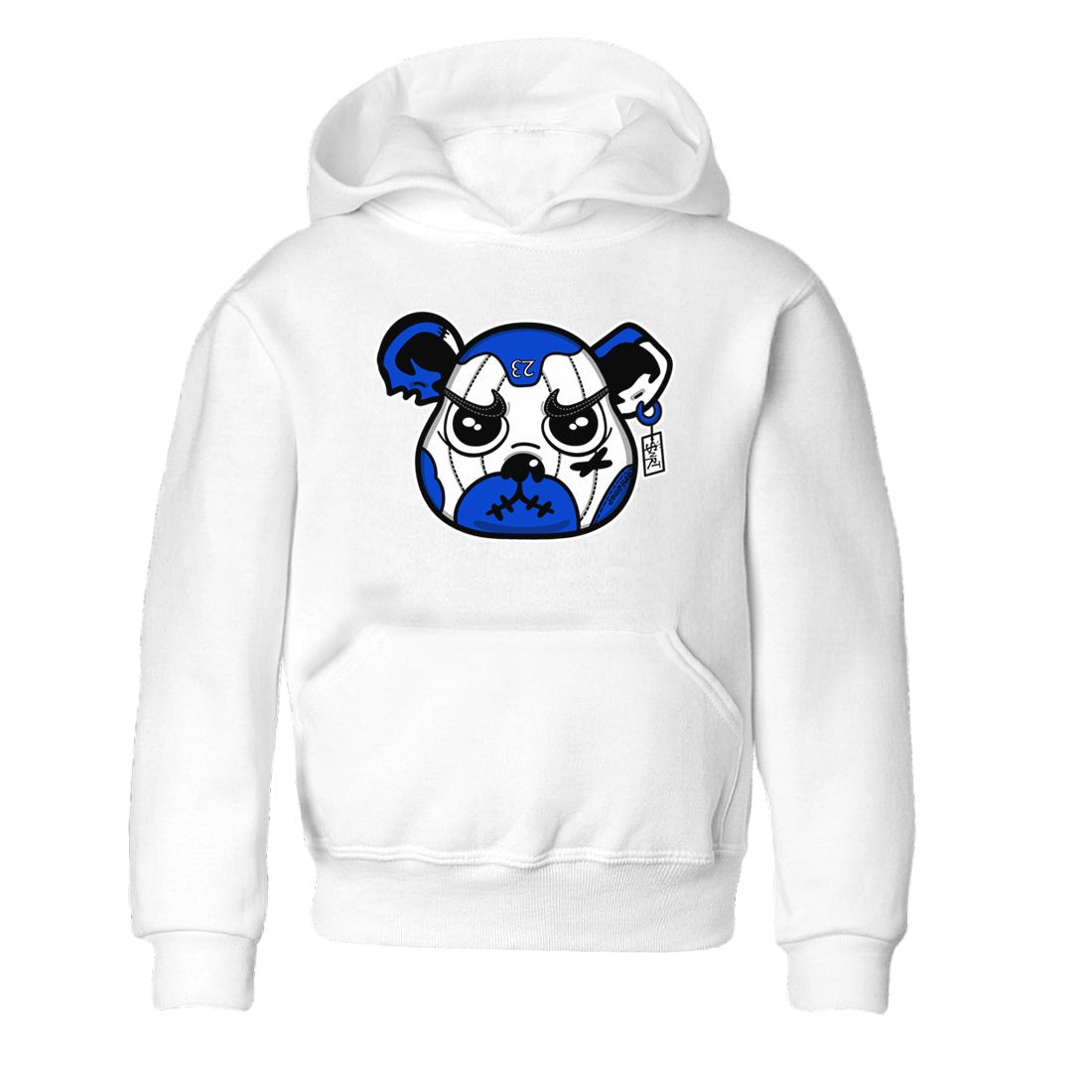 12s Blueberry shirts to match jordans Sneaker Bear Face best t shirts to wear with jordans AJ12 White and Game Royal match shoes to clothes SNRT Sneaker Tees Youth Baby White 2 tee