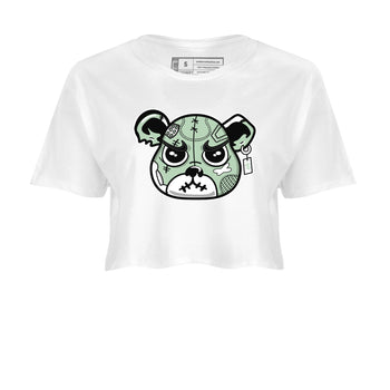 4s Abundance shirts to match jordans Sneaker Bear Face sneaker match tees Air Jordan 4 Seafoam match shoes to clothes SNRT Sneaker Tees unisex cotton White 2 crop tee