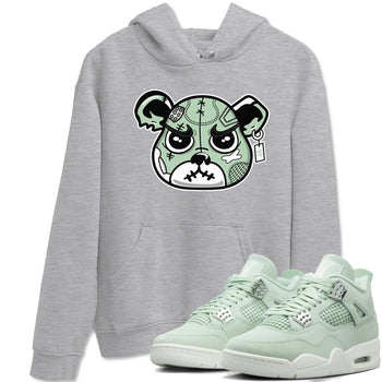 4s Abundance shirts to match jordans Sneaker Bear Face sneaker match tees Air Jordan 4 Seafoam match shoes to clothes SNRT Sneaker Tees unisex cotton Heather Grey 1 shirts