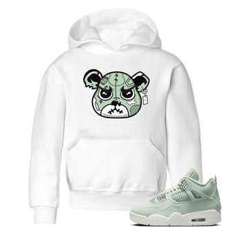 4s Abundance shirts to match jordans Sneaker Bear Face sneaker match tees Air Jordan 4 Seafoam match shoes to clothes SNRT Sneaker Tees Youth Baby White 1 tee