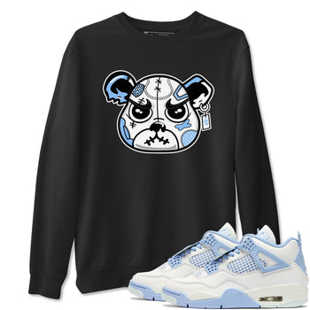 Sneaker Bear Face sneaker match t-shirt styled to complete your fit with the Air Jordan 4 Aluminum sneakers, shown in Black 1.