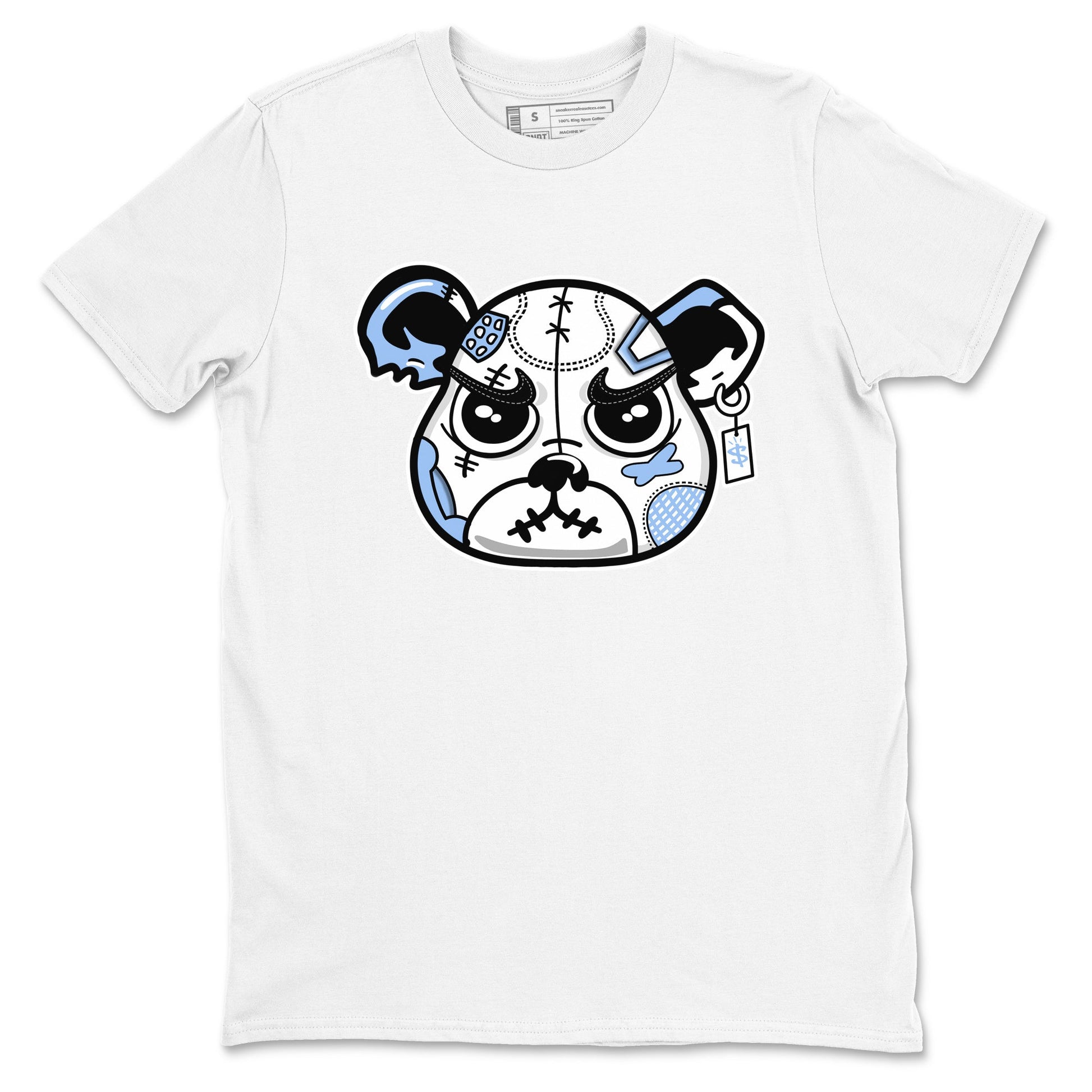 Sneaker Bear Face sneaker match t-shirt styled to complete your fit with the Air Jordan 4 Aluminum sneakers, shown in White 2.