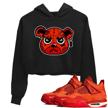 Nigel Sylvester x Air Jordan 4 Brick by Brick shirts to match jordans Sneaker Bear Face sneaker match tees Air Jordan 4 Brick By Brick match shoes to clothes SNRT Sneaker Tees unisex cotton Black 1 crop tee