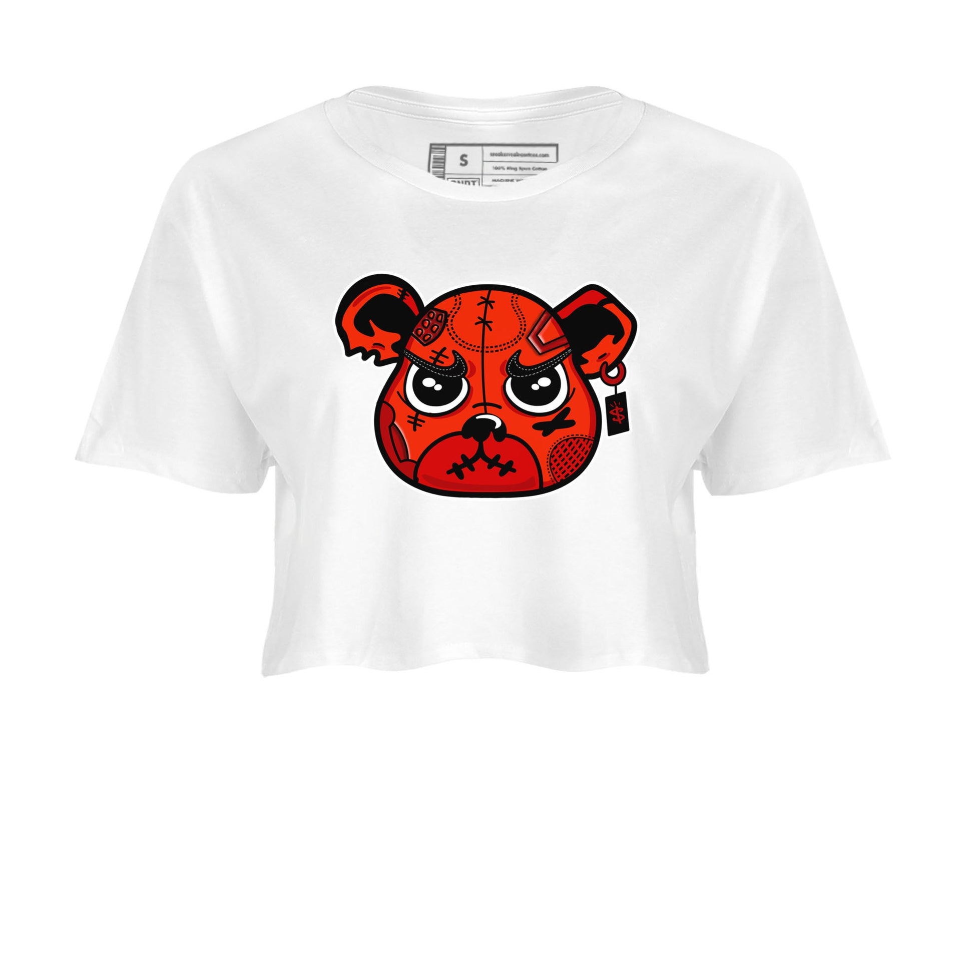 Nigel Sylvester x Air Jordan 4 Brick by Brick shirts to match jordans Sneaker Bear Face sneaker match tees Air Jordan 4 Brick By Brick match shoes to clothes SNRT Sneaker Tees unisex cotton White 2 crop tee