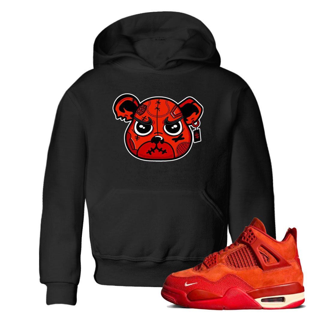 Nigel Sylvester x Air Jordan 4 Brick by Brick shirts to match jordans Sneaker Bear Face sneaker match tees Air Jordan 4 Brick By Brick match shoes to clothes SNRT Sneaker Tees Youth Baby Black 1 tee