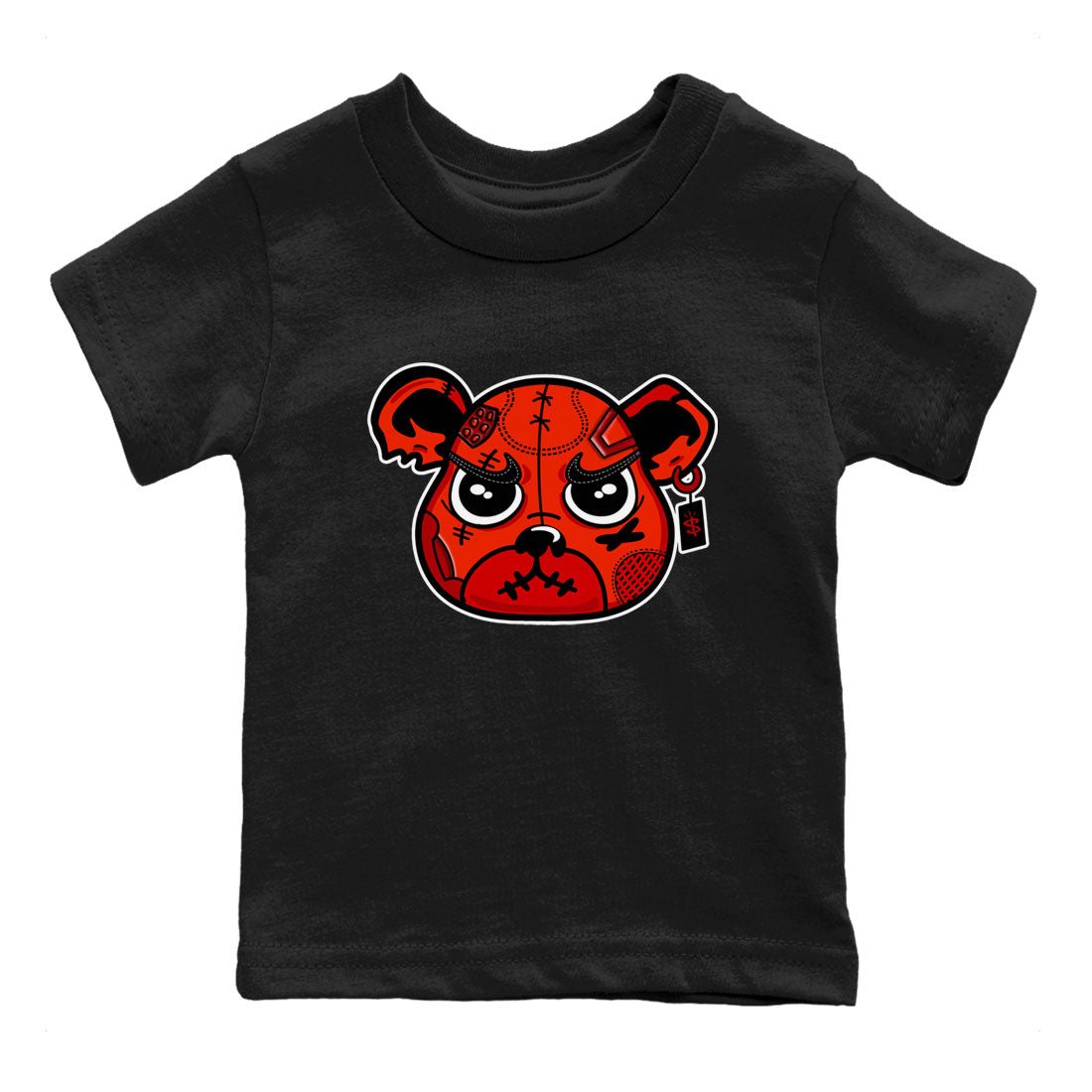 Nigel Sylvester x Air Jordan 4 Brick by Brick shirts to match jordans Sneaker Bear Face sneaker match tees Air Jordan 4 Brick By Brick match shoes to clothes SNRT Sneaker Tees Youth Baby Black 2 tee