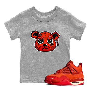 Nigel Sylvester x Air Jordan 4 Brick by Brick shirts to match jordans Sneaker Bear Face sneaker match tees Air Jordan 4 Brick By Brick match shoes to clothes SNRT Sneaker Tees Youth Baby Heather Grey 1 tee