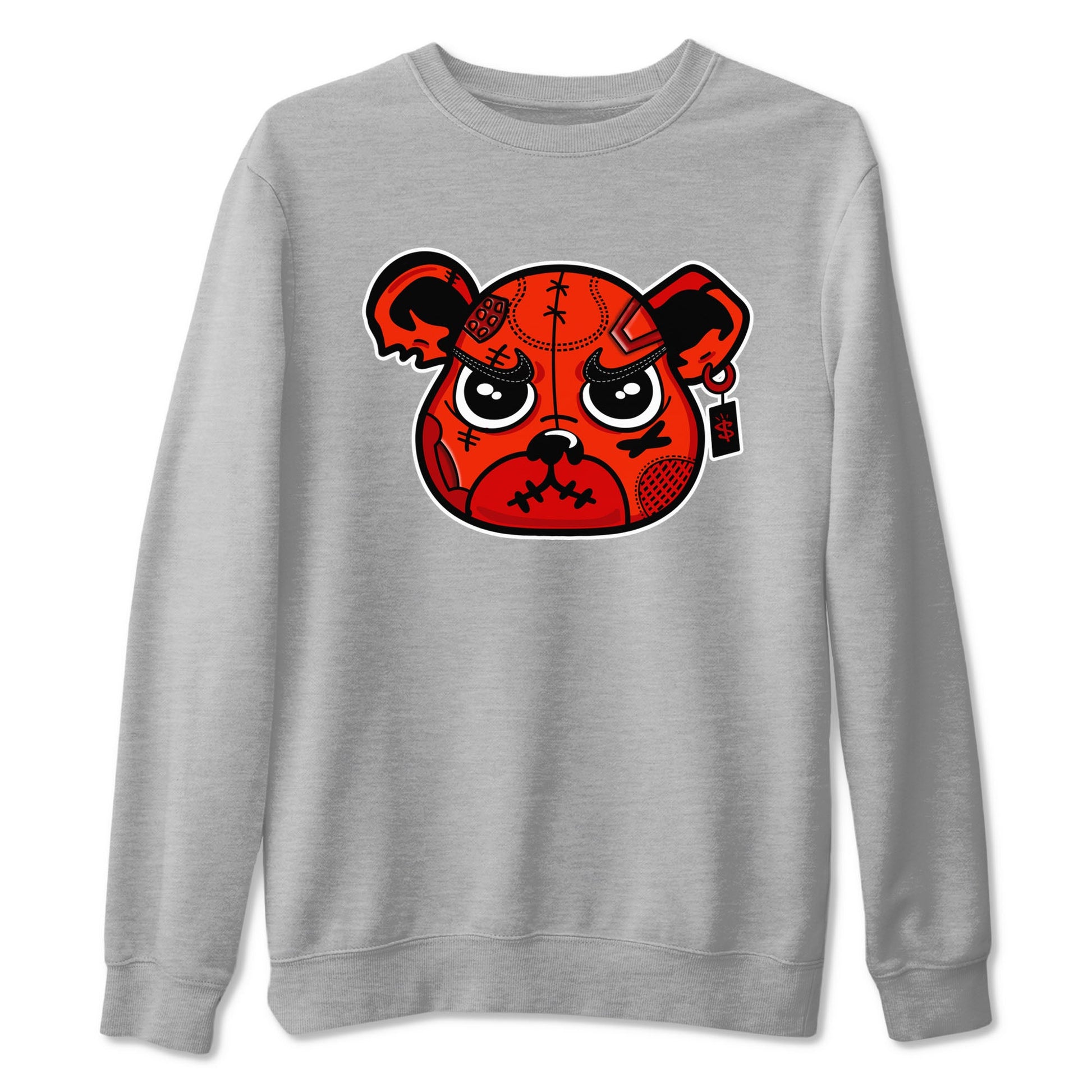 Nigel Sylvester x Air Jordan 4 Brick by Brick shirts to match jordans Sneaker Bear Face sneaker match tees Air Jordan 4 Brick By Brick match shoes to clothes SNRT Sneaker Tees unisex cotton Heather Grey 2 shirts