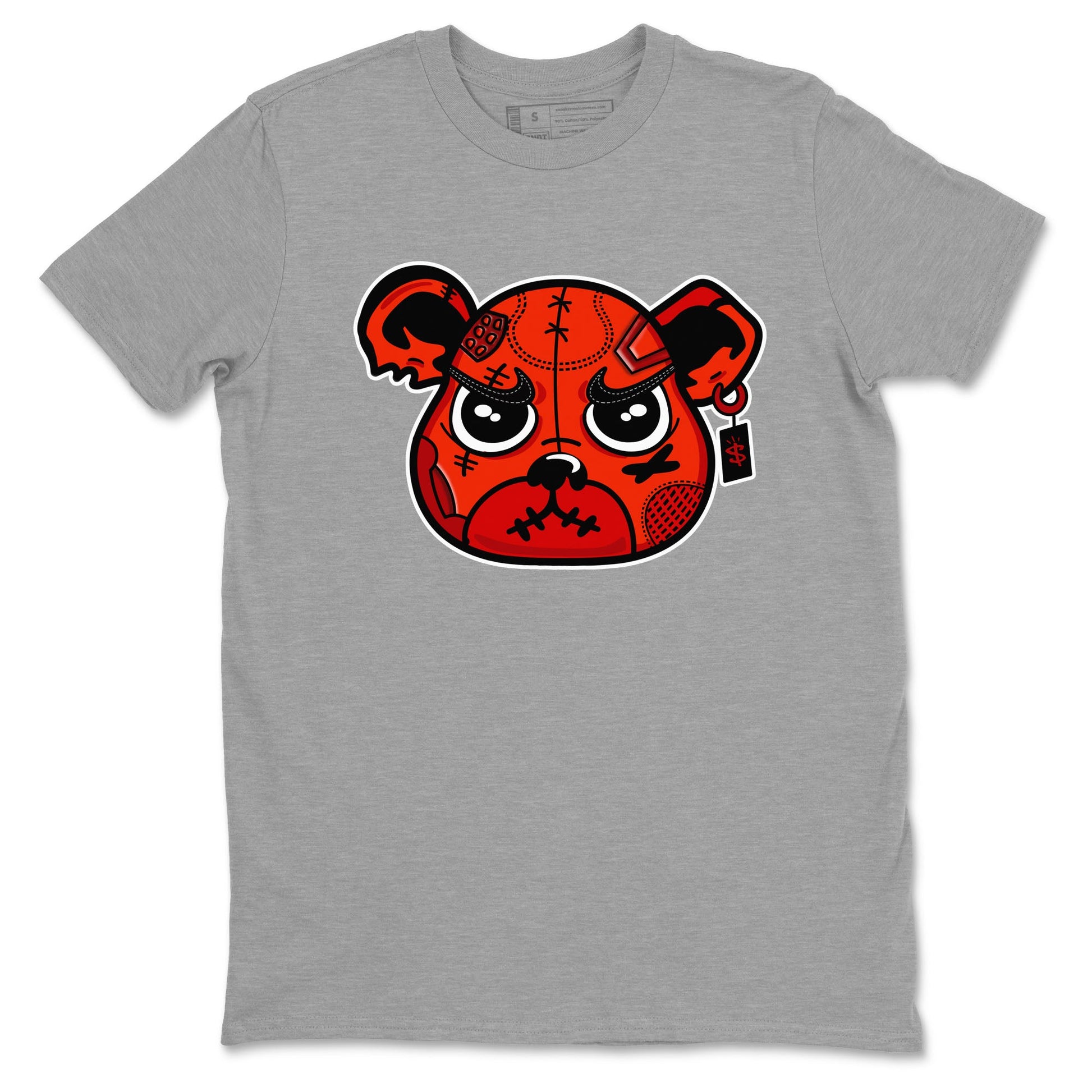 Nigel Sylvester x Air Jordan 4 Brick by Brick shirts to match jordans Sneaker Bear Face sneaker match tees Air Jordan 4 Brick By Brick match shoes to clothes SNRT Sneaker Tees unisex cotton Heather Grey 2 shirts