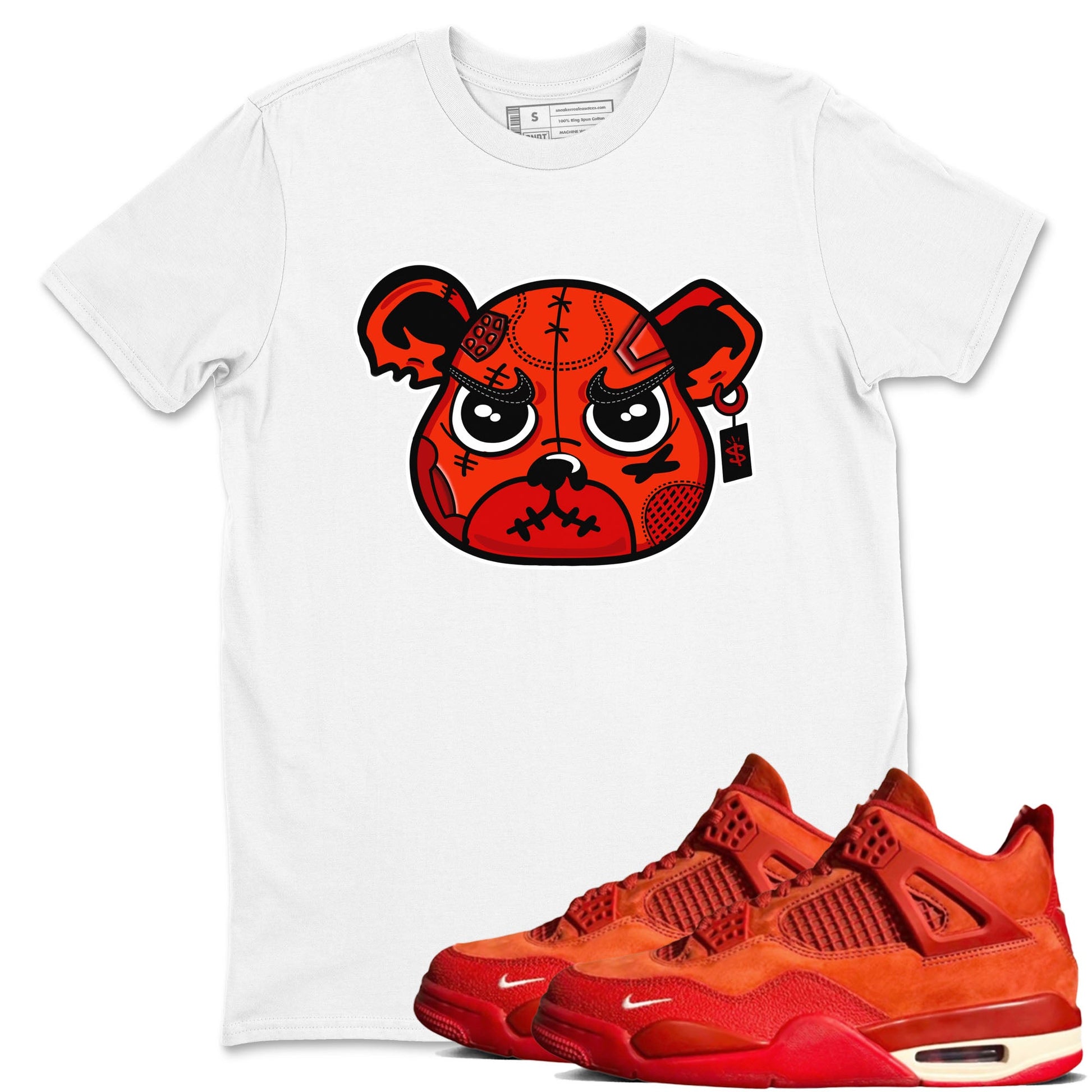 Nigel Sylvester x Air Jordan 4 Brick by Brick shirts to match jordans Sneaker Bear Face sneaker match tees Air Jordan 4 Brick By Brick match shoes to clothes SNRT Sneaker Tees unisex cotton White 1 shirts