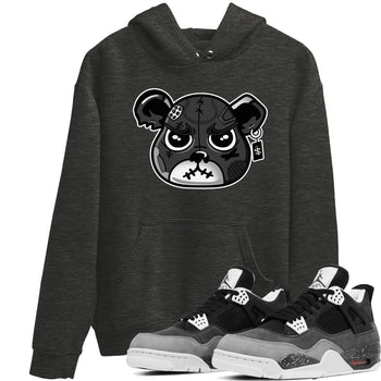 4s Fear shirts to match jordans Sneaker Bear Face sneaker match tees Air Jordan 4 Retro Fear match shoes to clothes SNRT Sneaker Tees unisex cotton Charcoal Heather 1 shirts