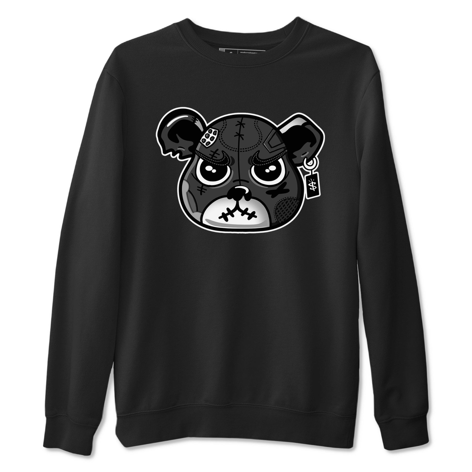 4s Fear shirts to match jordans Sneaker Bear Face sneaker match tees Air Jordan 4 Retro Fear match shoes to clothes SNRT Sneaker Tees unisex cotton Black 2 shirts