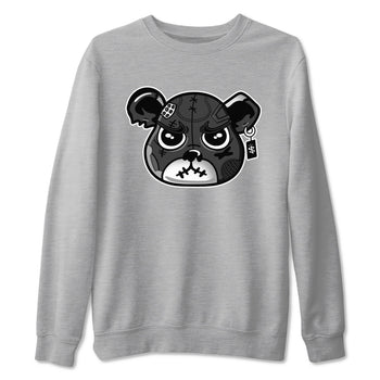 4s Fear shirts to match jordans Sneaker Bear Face sneaker match tees Air Jordan 4 Retro Fear match shoes to clothes SNRT Sneaker Tees unisex cotton Heather Grey 2 shirts