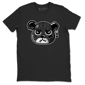 4s Fear shirts to match jordans Sneaker Bear Face sneaker match tees Air Jordan 4 Retro Fear match shoes to clothes SNRT Sneaker Tees unisex cotton Black 2 shirts