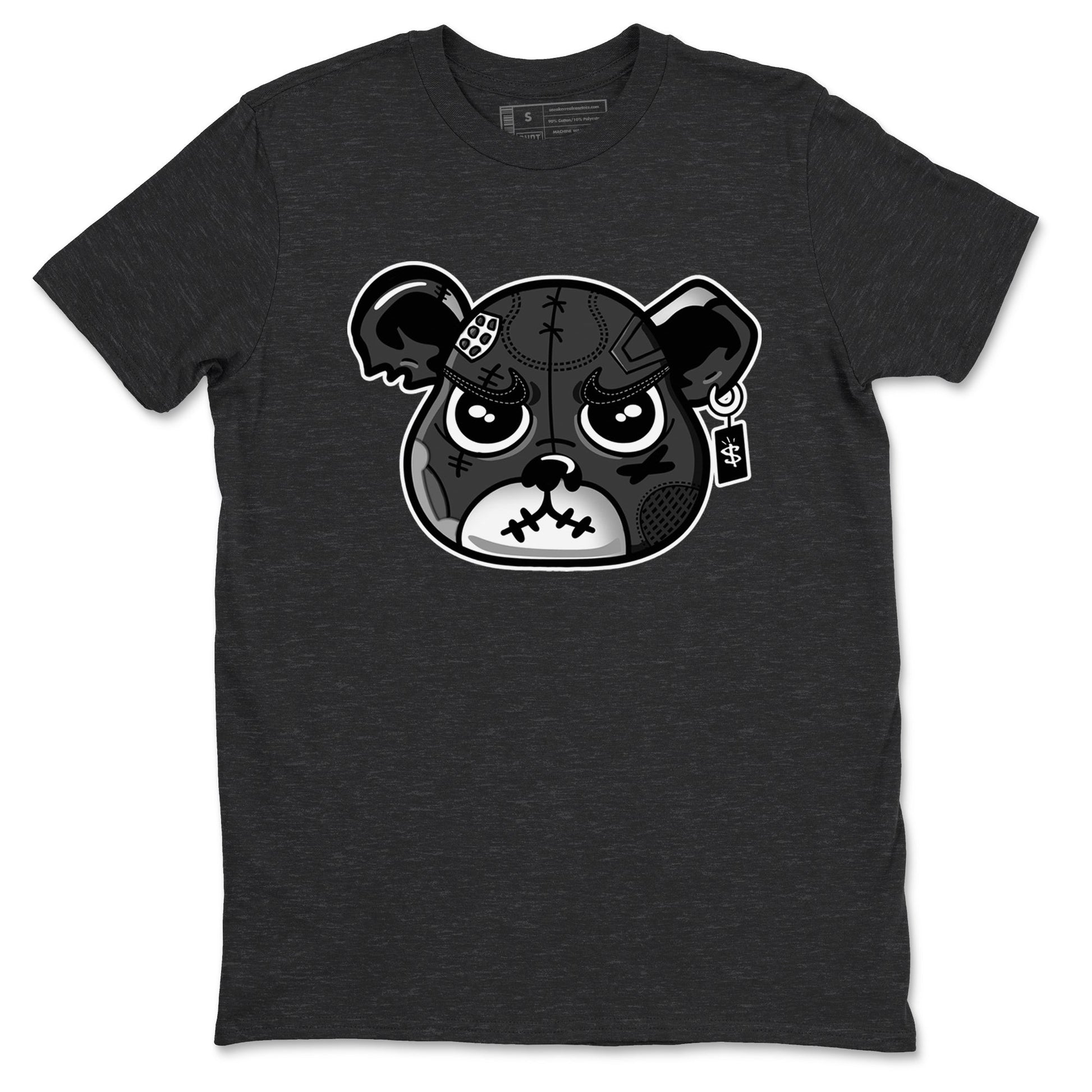 4s Fear shirts to match jordans Sneaker Bear Face sneaker match tees Air Jordan 4 Retro Fear match shoes to clothes SNRT Sneaker Tees unisex cotton Charcoal Heather 2 shirts