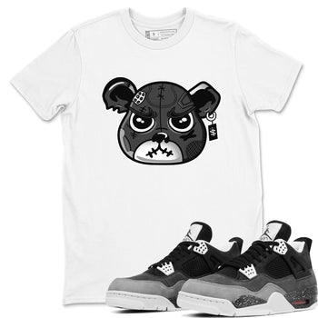 4s Fear shirts to match jordans Sneaker Bear Face sneaker match tees Air Jordan 4 Retro Fear match shoes to clothes SNRT Sneaker Tees unisex cotton White 1 shirts