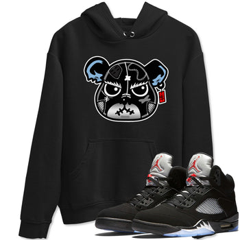 5s Black Metallic Reimagined shirts to match jordans Sneaker Bear Face best t shirts to wear with jordans Air Jordan 5 Reimagined match shoes to clothes SNRT Sneaker Tees unisex cotton Black 1 shirts