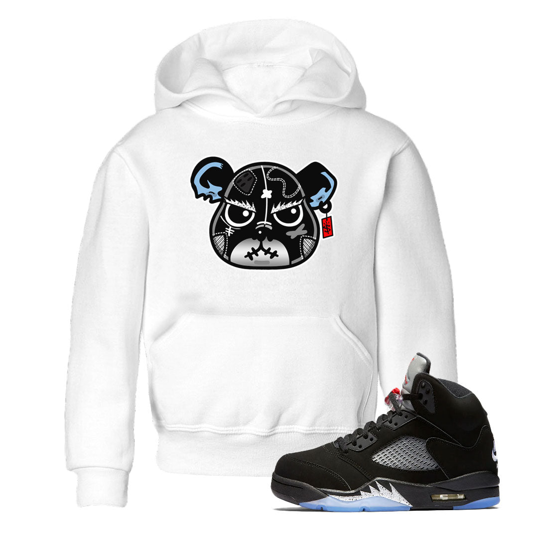 5s Black Metallic Reimagined shirts to match jordans Sneaker Bear Face best t shirts to wear with jordans Air Jordan 5 Reimagined match shoes to clothes SNRT Sneaker Tees Youth Baby White 1 tee
