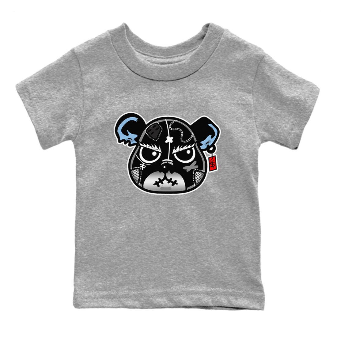5s Black Metallic Reimagined shirts to match jordans Sneaker Bear Face best t shirts to wear with jordans Air Jordan 5 Reimagined match shoes to clothes SNRT Sneaker Tees Youth Baby Heather Grey 2 tee