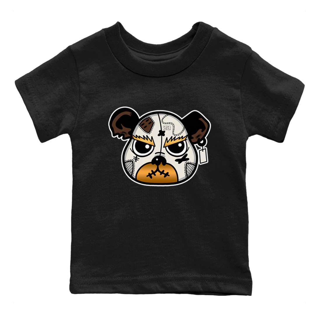 5s Golden Ticket shirts to match jordans  Sneaker Bear Face shirts to match jordans Air Jordan 5 Golden Ticket match shoes to clothes SNRT Sneaker Tees Youth Baby Black 2 tee