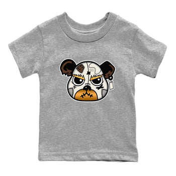 5s Golden Ticket shirts to match jordans  Sneaker Bear Face shirts to match jordans Air Jordan 5 Golden Ticket match shoes to clothes SNRT Sneaker Tees Youth Baby Heather Grey 2 tee
