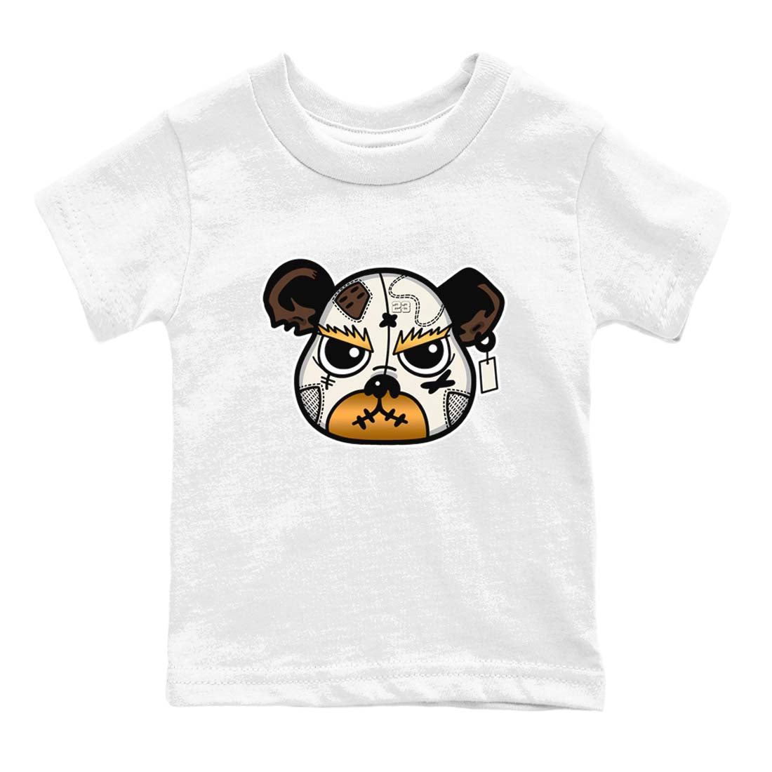 5s Golden Ticket shirts to match jordans  Sneaker Bear Face shirts to match jordans Air Jordan 5 Golden Ticket match shoes to clothes SNRT Sneaker Tees Youth Baby White 2 tee