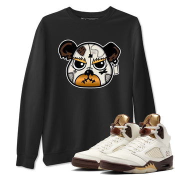 5s Golden Ticket shirts to match jordans  Sneaker Bear Face shirts to match jordans Air Jordan 5 Golden Ticket match shoes to clothes SNRT Sneaker Tees unisex cotton Black 1 shirts