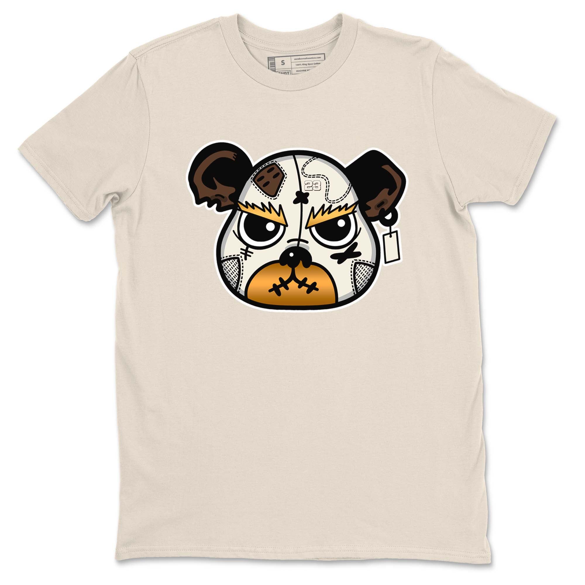 5s Golden Ticket shirts to match jordans  Sneaker Bear Face shirts to match jordans Air Jordan 5 Golden Ticket match shoes to clothes SNRT Sneaker Tees unisex cotton Natural 2 shirts