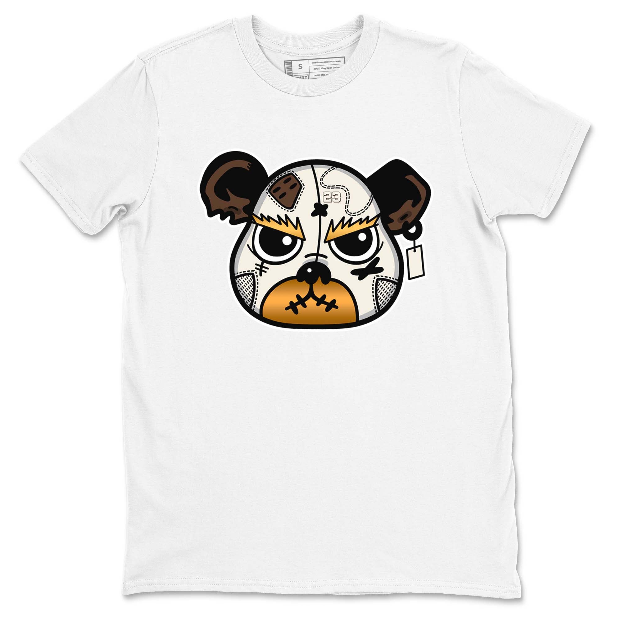 5s Golden Ticket shirts to match jordans  Sneaker Bear Face shirts to match jordans Air Jordan 5 Golden Ticket match shoes to clothes SNRT Sneaker Tees unisex cotton White 2 shirts