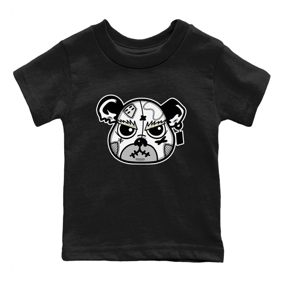 5s White Black shirts to match jordans Sneaker Bear Face sneaker match tees Air Jordan 5 Retro White Black match shoes to clothes SNRT Sneaker Tees Youth Baby Black 2 tee