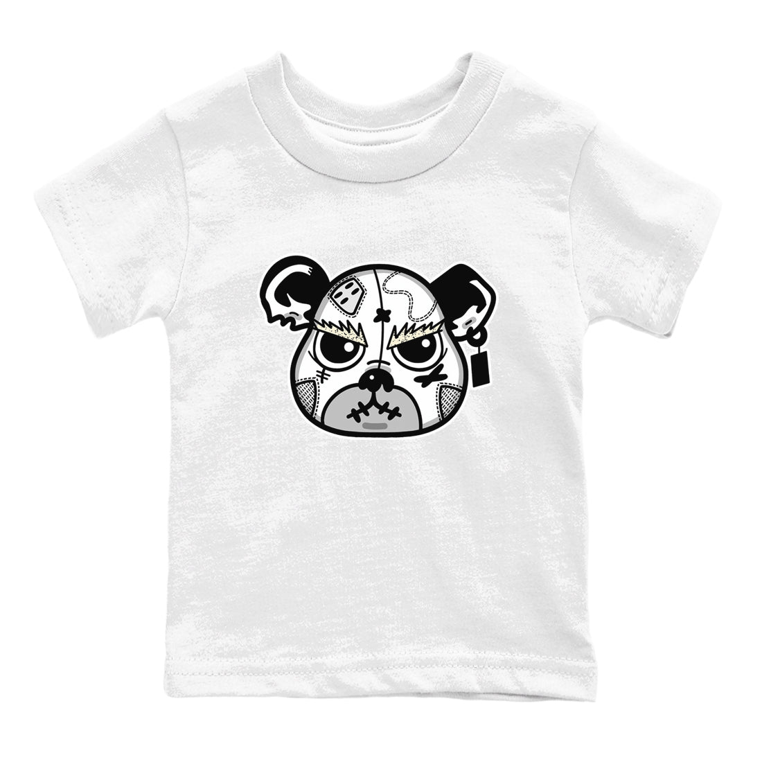 5s White Black shirts to match jordans Sneaker Bear Face sneaker match tees Air Jordan 5 Retro White Black match shoes to clothes SNRT Sneaker Tees Youth Baby White 2 tee