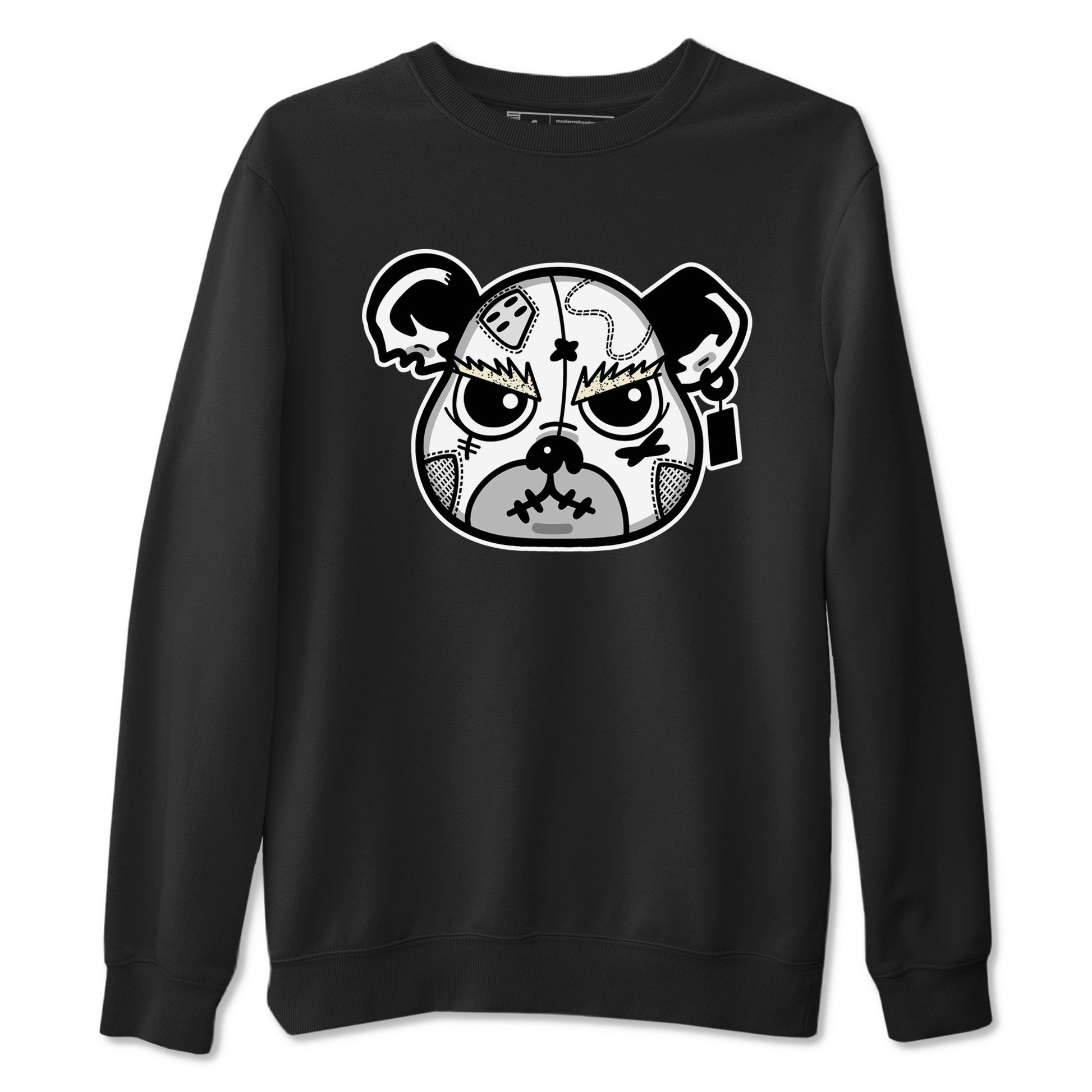 5s White Black shirts to match jordans Sneaker Bear Face sneaker match tees Air Jordan 5 Retro White Black match shoes to clothes SNRT Sneaker Tees unisex cotton Black 2 shirts