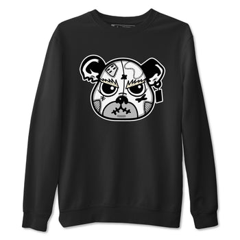 5s White Black shirts to match jordans Sneaker Bear Face sneaker match tees Air Jordan 5 Retro White Black match shoes to clothes SNRT Sneaker Tees unisex cotton Black 2 shirts