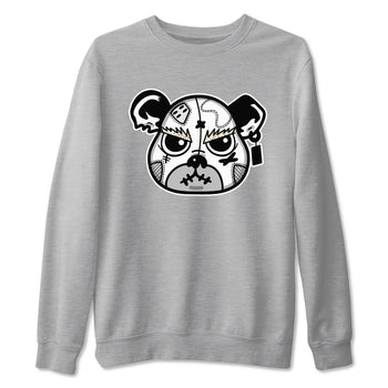 5s White Black shirts to match jordans Sneaker Bear Face sneaker match tees Air Jordan 5 Retro White Black match shoes to clothes SNRT Sneaker Tees unisex cotton Heather Grey 2 shirts