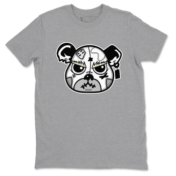 5s White Black shirts to match jordans Sneaker Bear Face sneaker match tees Air Jordan 5 Retro White Black match shoes to clothes SNRT Sneaker Tees unisex cotton Heather Grey 2 shirts