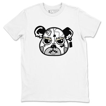 5s White Black shirts to match jordans Sneaker Bear Face sneaker match tees Air Jordan 5 Retro White Black match shoes to clothes SNRT Sneaker Tees unisex cotton White 2 shirts