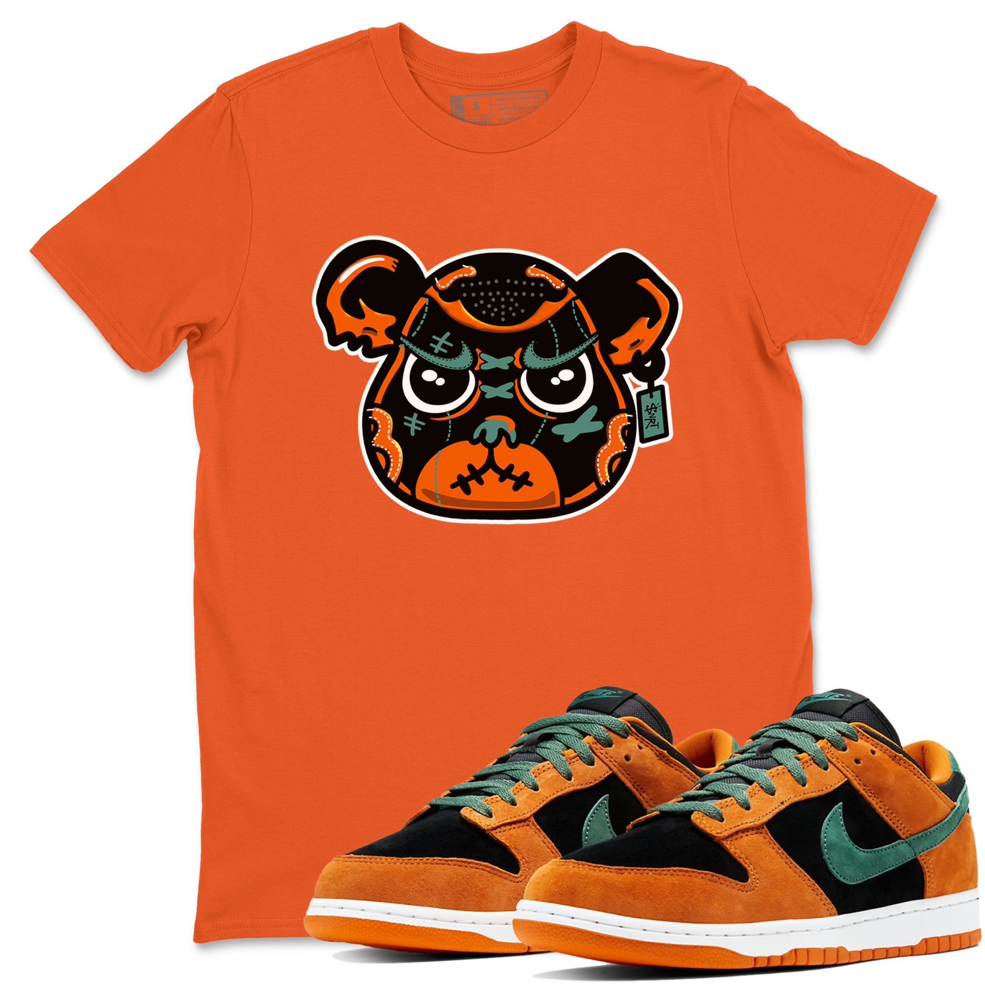 Dunk Low Ceramic shirts to match jordans Sneaker Bear Face sneaker match tees Dunk Ceramic match shoes to clothes SNRT Sneaker Tees unisex cotton Orange 1 shirts