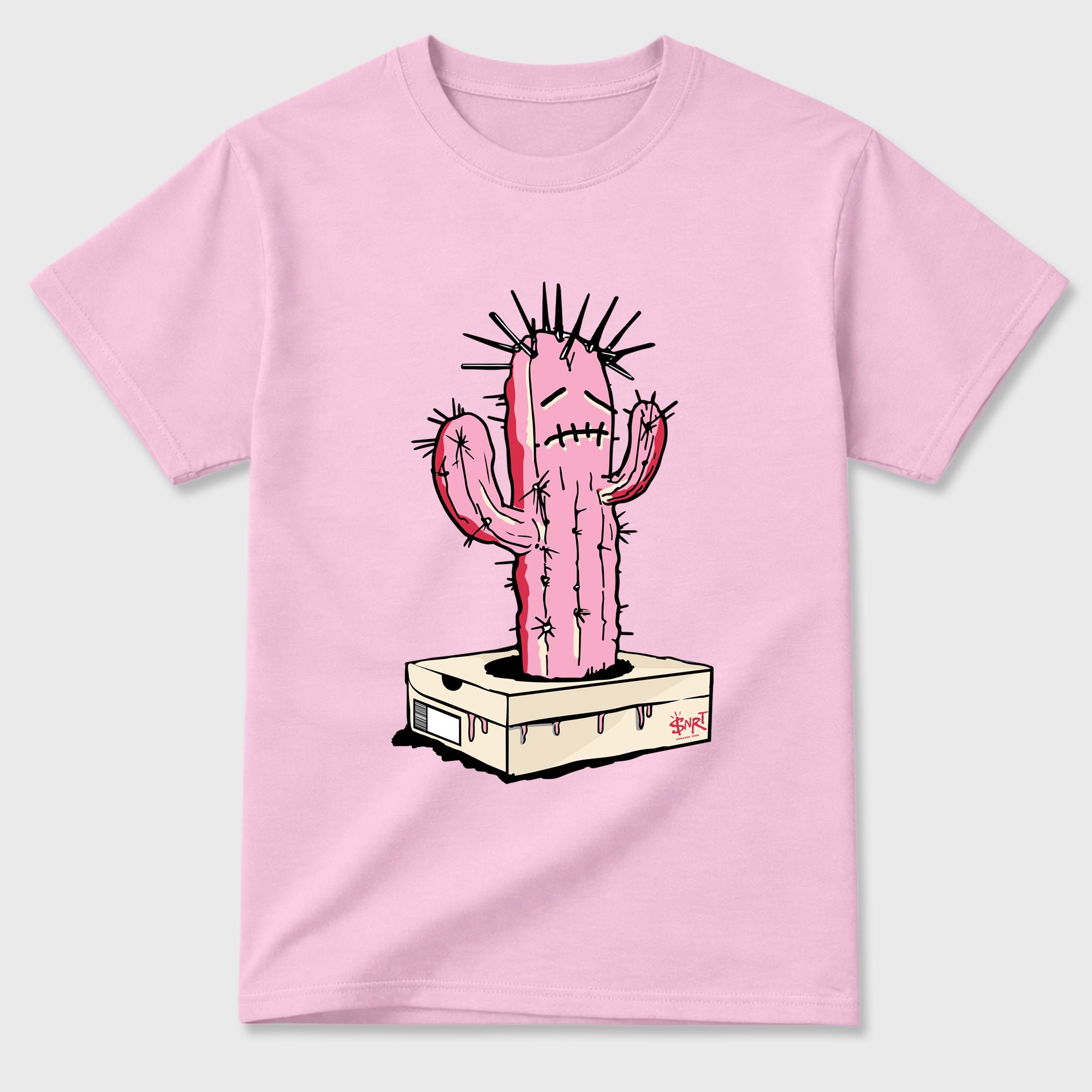 Perfect Sneakerhead Fashion Outfits – Sneaker Tees To Match Air Jordan 1 Low OG x Travis Scott Tropical Pink Shoes – Sneaker Box Cactus Graphic Tee Pink 2