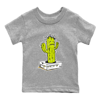 13s Bright Cactus shirts to match jordans Sneaker Box Cactus sneaker match tees AJ 13 Bright Cactus match shoes to clothes SNRT Sneaker Tees Youth Baby Heather Grey 2 tee