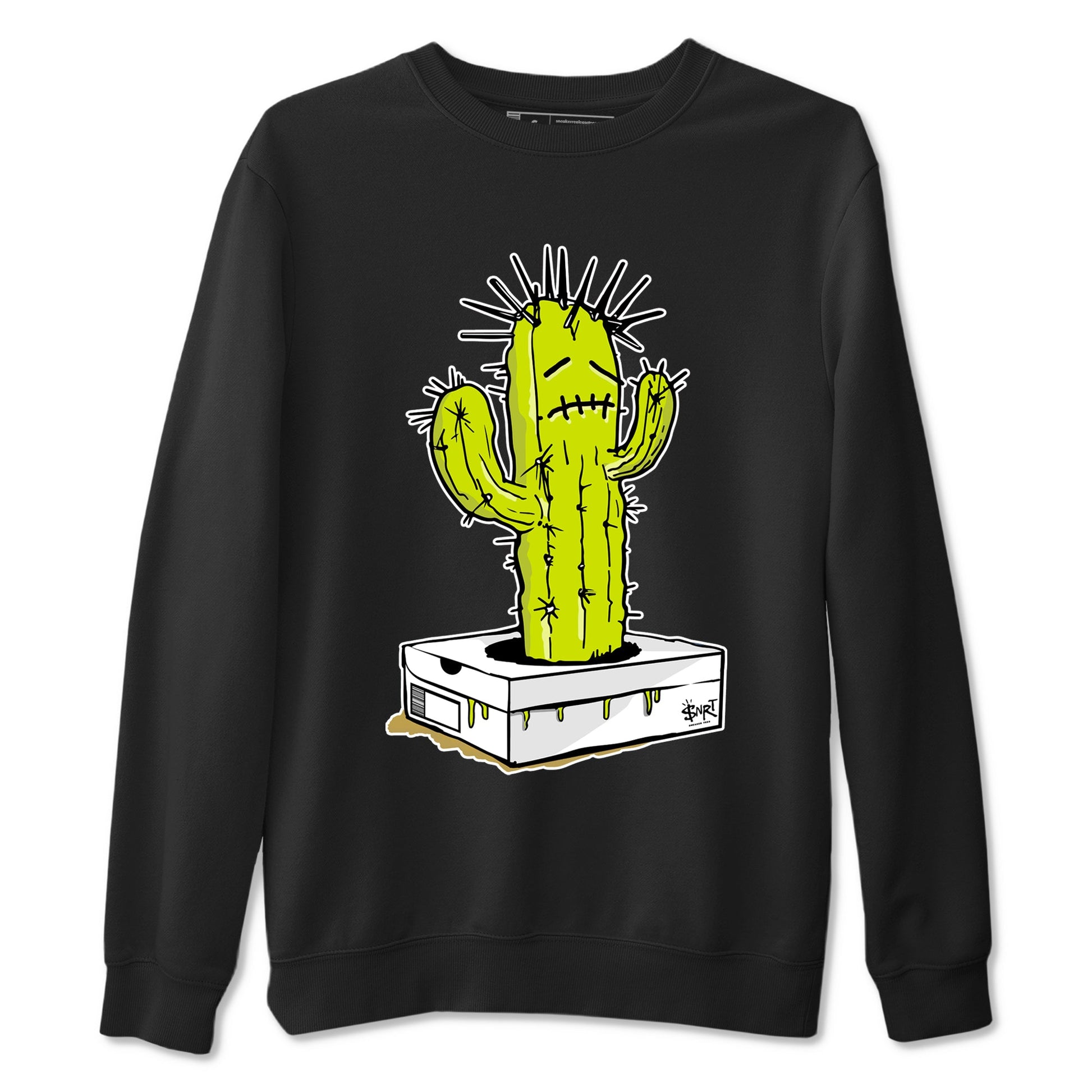 13s Bright Cactus shirts to match jordans Sneaker Box Cactus sneaker match tees AJ 13 Bright Cactus match shoes to clothes SNRT Sneaker Tees unisex cotton Black 2 shirts